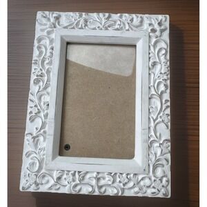 Shabby Chic Brand Rachel Ashwell 4x6 Picture Photo Frame White Heavy Floral